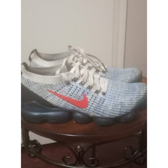 Nike Air VaporMax Flyknit 3 “Photo Blue Gold Club” Shoes Mens 8.5 (AJ6900-106)